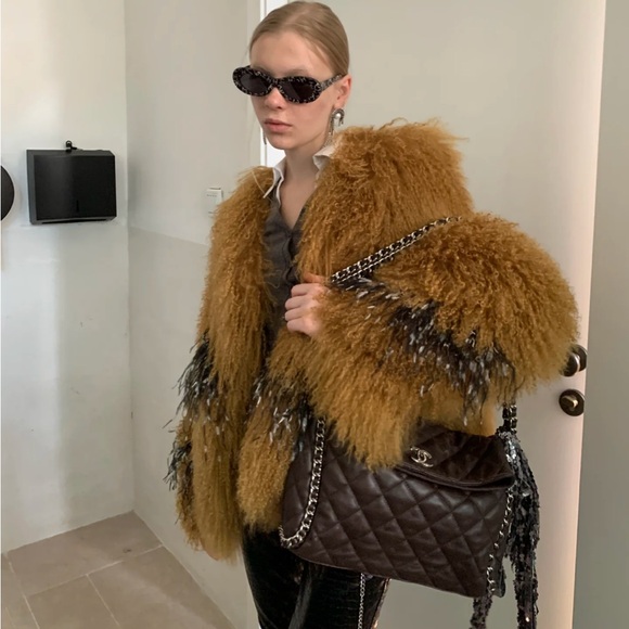 beach wool fur jacket